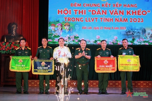 Chung kết xếp hạng Hội thi “Dân vận khéo” lực lượng vũ trang tỉnh Đắk Lắk năm 2023